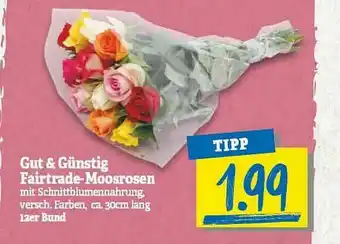 NP Discount Gut & Günstig Fairtrade-moosrosen Angebot