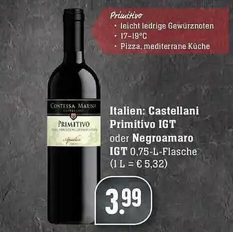 Edeka Castellani Primitivo Igt Oder Negroamaro Igt Angebot