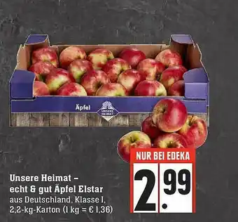 Edeka Unsere Heimat äpfel Elstar Angebot