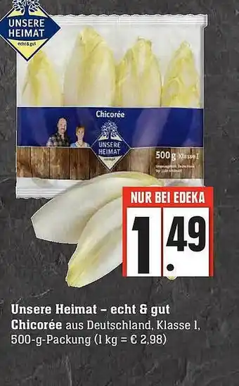 Edeka Unsere Heimat Chicorée Angebot