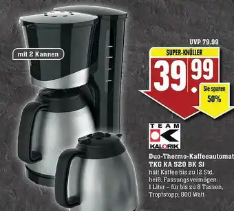 Edeka Team Kalorik Duo-thermo-kaffeeautomat Tkg Ka 520 Bk Si Angebot