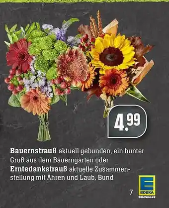 Edeka Bauernstrauß Oder Erntedankstrauß Angebot