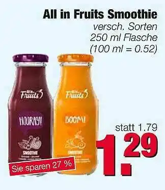 Edeka Scherer All In Fruits Smoothie Angebot