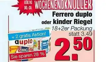 Edeka Scherer Ferrero Duplo Oder Kinder Riegel Angebot