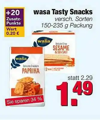 Edeka Scherer Wasa Tasty Snacks Angebot