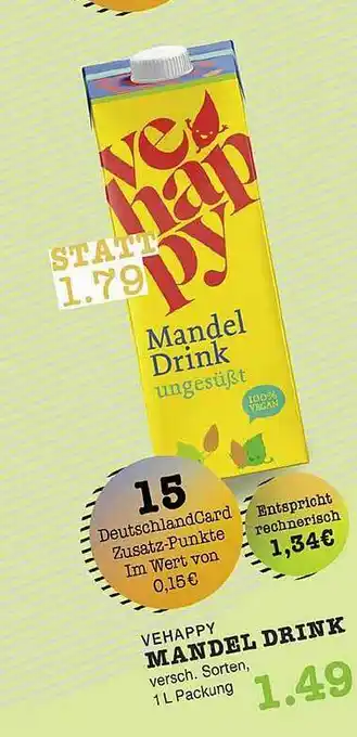 Edeka Zurheide Vehappy Mandel Drink Angebot