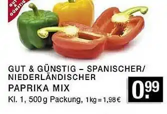 Edeka Zurheide Gut & Günstig - Spanischer Niederländischer Paprika Mix Angebot