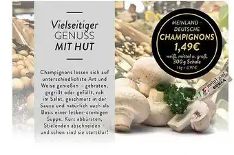 Edeka Zurheide Meinland - Deutsche Champignons Angebot