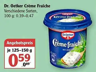 Globus Dr. Oetker Creme Fraiche Angebot