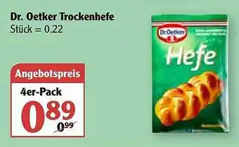 Globus Dr. Oetker Trockenhefe Angebot