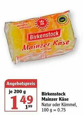 Globus Birkenstock Mainzer Käse Angebot