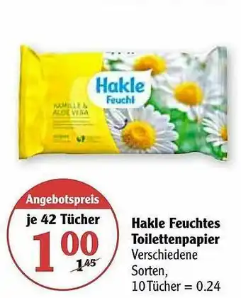 Globus Hakle Feuchtes Toilettenpapier Angebot