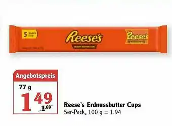 Globus Reese's Erdnussbutter Cups Angebot