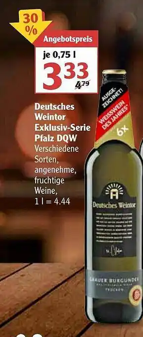 Globus Deutsches Weintor Exclusiv-serie Pfalz Dqw Angebot