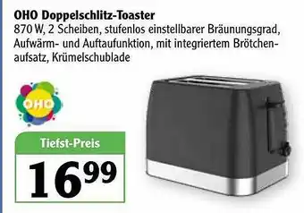 Globus Oho Doppelschlitz-toaster Angebot