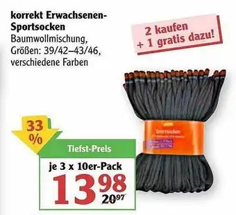 Globus Korrekt Erwachsenen-sportsocken Angebot