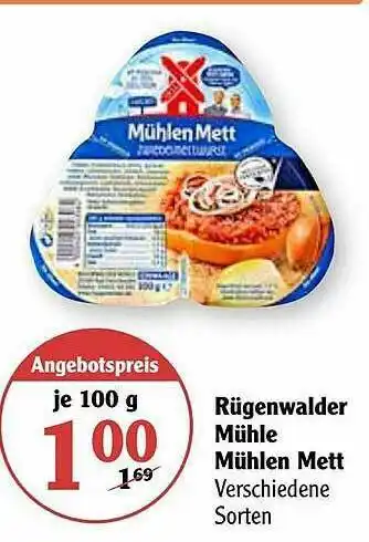 Globus Rüngenwalder Mühle Mühlen Mett Angebot