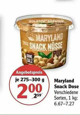 Globus Maryland Snack Dose Angebot