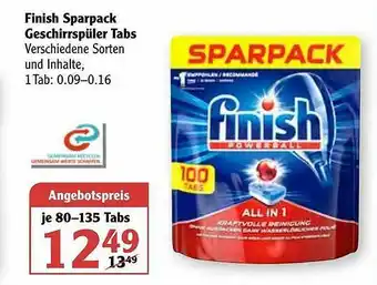 Globus Finish Sparpack Geschirrspüler Tabs Angebot