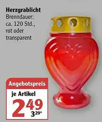 Globus Herzgrablicht Angebot