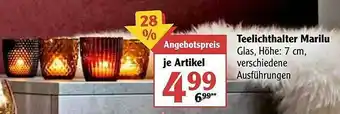 Globus Teelichthalter Marilu Angebot