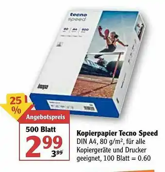 Globus Kopierpapier Tecno Speed Angebot