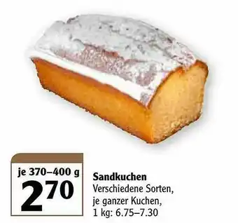 Globus Sandkuchen Angebot