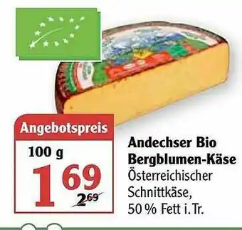 Globus Andecher Bio Bergblumen-käse Angebot