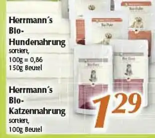 inkoop Herrmann's Bio-hundenahrung Herrmann's Bio-katzennahrung Angebot