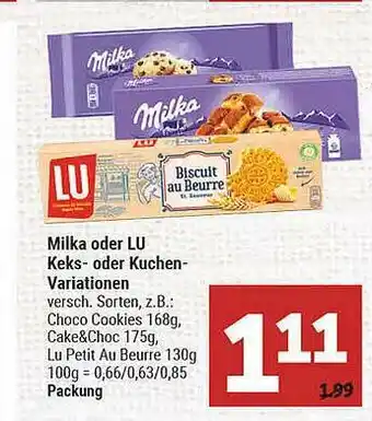 Marktkauf Milka Oder Lu Keks- Oder Kuchen-variationen Angebot