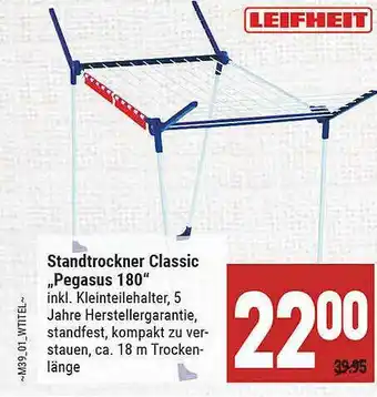 Marktkauf Leifheit Standtrockner Classic „pegasus 180” Angebot