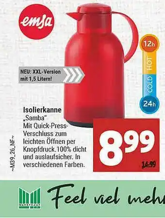 Marktkauf Isolierkanne „samba” Emsa Angebot