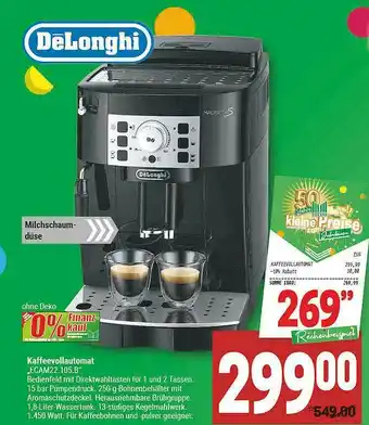 Marktkauf Delonghi Kaffeevollautomat Ecam22.105.b Angebot