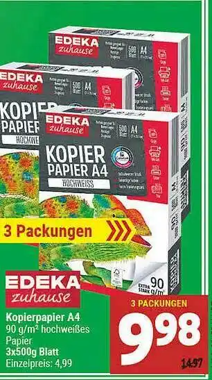 Marktkauf Edeka Zuhause Kopierpapier A4 Angebot