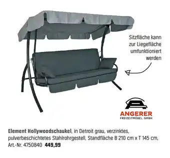 OBI Element Hollywoodschaukel Angebot