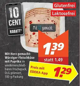 Marktkauf Mit Herz Gemacht: Würziger Fleischkäse Mit Paprika Angebot