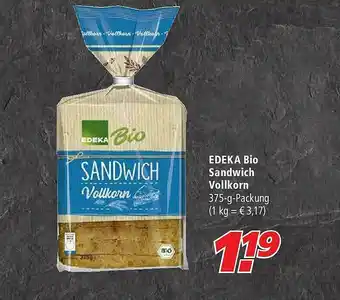 Marktkauf Edeka Bio Sandwich Vollkorn Angebot