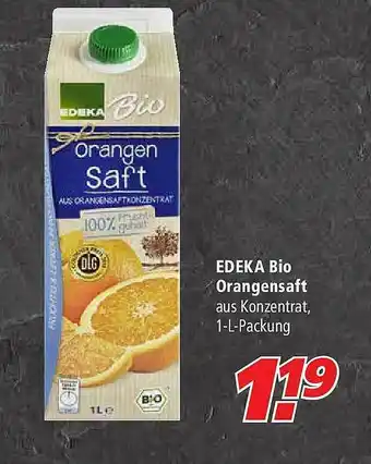 Marktkauf Edeka Bio Orangensaft Angebot