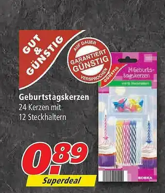 Marktkauf Gut & Günstig Geburtstagskerzen Angebot