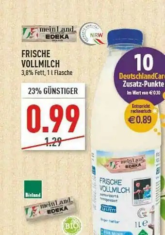 Marktkauf Meinland Edeka Frische Vollmilch Angebot