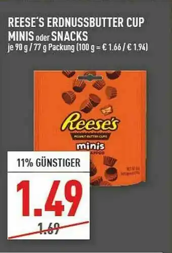 Marktkauf Reese's Erdnussbutter Cup Minis Oder Snacks Angebot