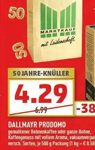 Marktkauf Dallmayr Prodomo Angebot