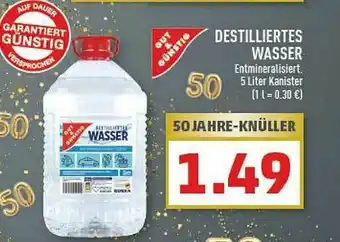 Marktkauf Destilliertes Wasser Gut & Günstig Angebot