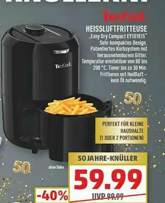 Marktkauf Tefal Heissluftfritteuse „easy Dry Compact Ey101815” Angebot