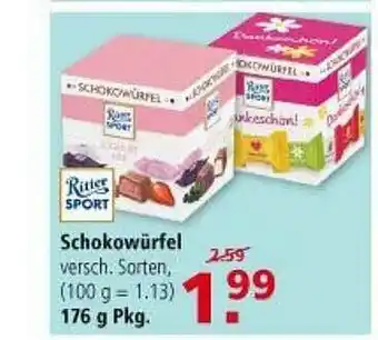 Multi Markt Ritter Sport Schokowürfel Angebot