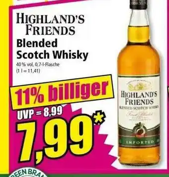 Norma Highland's Friends Blended Scotch Whisky Angebot