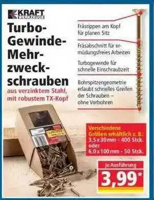 Norma Kraft Turbo-gewinde-mehrzweck-schrauben Angebot