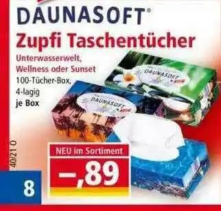 Norma Daunasoft Zupfi Taschentücher Angebot