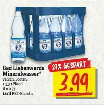 NP Discount Bad Liebenwerda Mineralwasser Angebot