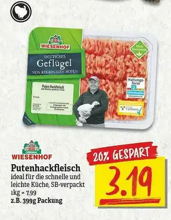 NP Discount Wiesenhof Putenhackfleisch Angebot